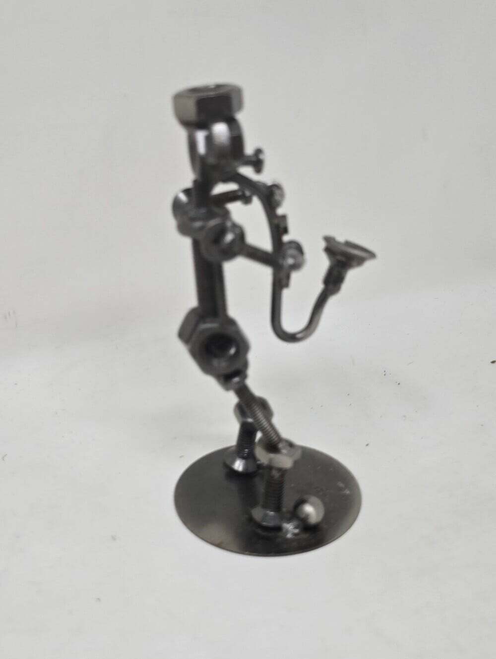 Nut Screws Bolts Figurine Metal Saxophone Player Music Folk Art Vintage 80s 90s - Picture 12 of 14